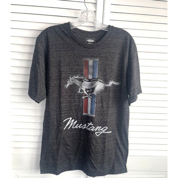 Ford Licensed Mustang Graphic Tee T-Shirt (Men’s Size M) Heathered Gray • EUC - Picture 1 of 3